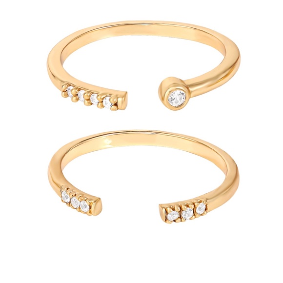 Jessica Simpson 14 Karat Gold Plated Rings - Picture 1 of 3